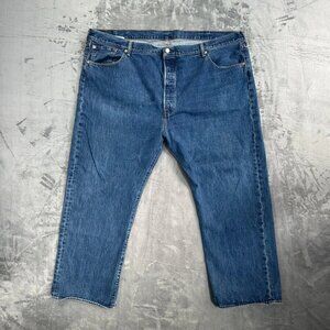 Levi's Men's 501 Straight Jeans 50x30 Blue Denim Medium Wash